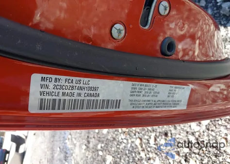 2022 Dodge Challenger R/T from USA, damaged, VIN 2C3CDZBT4NH108397